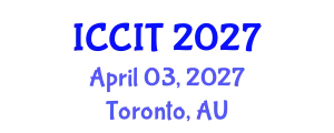 International Conference on Computing and Information Technology (ICCIT) April 03, 2027 - Toronto, Australia