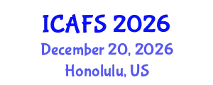 International Conference on Agrotechnology and Food Sciences (ICAFS) December 20, 2026 - Honolulu, United States
