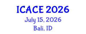 International Conference on Architectural and Civil Engineering (ICACE) July 15, 2026 - Bali, Indonesia