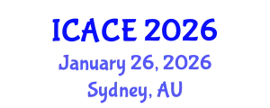 International Conference on Architectural and Civil Engineering (ICACE) January 26, 2026 - Sydney, Australia