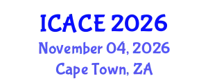 International Conference on Architectural and Civil Engineering (ICACE) November 04, 2026 - Cape Town, South Africa
