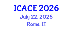 International Conference on Architectural and Civil Engineering (ICACE) July 22, 2026 - Rome, Italy