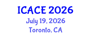 International Conference on Architectural and Civil Engineering (ICACE) July 19, 2026 - Toronto, Canada