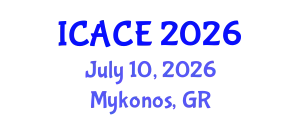 International Conference on Architectural and Civil Engineering (ICACE) July 10, 2026 - Mykonos, Greece