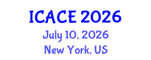 International Conference on Architectural and Civil Engineering (ICACE) July 10, 2026 - New York, United States