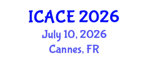 International Conference on Architectural and Civil Engineering (ICACE) July 10, 2026 - Cannes, France