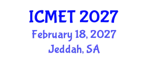 International Conference on Manufacturing Engineering and Technology (ICMET) February 18, 2027 - Jeddah, Saudi Arabia