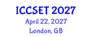 International Conference on Computer Science, Engineering and Technology (ICCSET) April 22, 2027 - London, United Kingdom