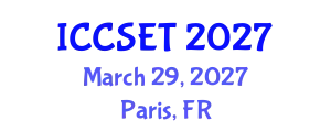 International Conference on Computer Science, Engineering and Technology (ICCSET) March 29, 2027 - Paris, France