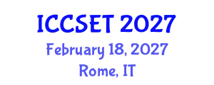International Conference on Computer Science, Engineering and Technology (ICCSET) February 18, 2027 - Rome, Italy