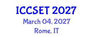International Conference on Computer Science, Engineering and Technology (ICCSET) March 04, 2027 - Rome, Italy