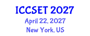 International Conference on Computer Science, Engineering and Technology (ICCSET) April 22, 2027 - New York, United States