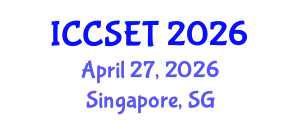 International Conference on Computer Science, Engineering and Technology (ICCSET) April 27, 2026 - Singapore, Singapore