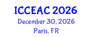 International Conference on Chemical Engineering and Applied Chemistry (ICCEAC) December 30, 2026 - Paris, France