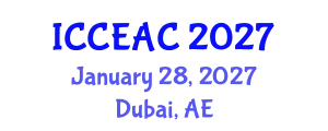 International Conference on Chemical Engineering and Applied Chemistry (ICCEAC) January 28, 2027 - Dubai, United Arab Emirates