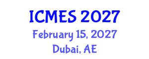 International Conference on Marine and Environmental Systems (ICMES) February 15, 2027 - Dubai, United Arab Emirates