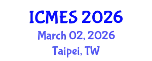 International Conference on Marine and Environmental Systems (ICMES) March 02, 2026 - Taipei, Taiwan