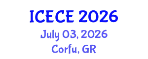 International Conference on Environmental and Chemical Engineering (ICECE) July 03, 2026 - Corfu, Greece