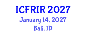 International Conference on Flood Recovery, Innovation and Response (ICFRIR) January 14, 2027 - Bali, Indonesia