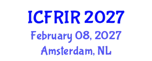 International Conference on Flood Recovery, Innovation and Response (ICFRIR) February 08, 2027 - Amsterdam, Netherlands