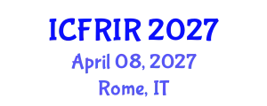 International Conference on Flood Recovery, Innovation and Response (ICFRIR) April 08, 2027 - Rome, Italy