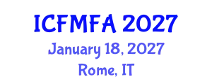 International Conference on Fluid Mechanics and Flow Analysis (ICFMFA) January 18, 2027 - Rome, Italy