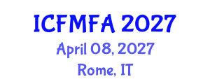 International Conference on Fluid Mechanics and Flow Analysis (ICFMFA) April 08, 2027 - Rome, Italy