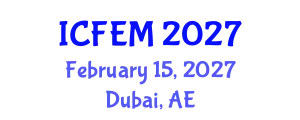 International Conference on Food Engineering and Management (ICFEM) February 15, 2027 - Dubai, United Arab Emirates