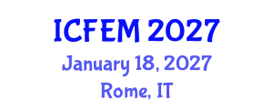 International Conference on Food Engineering and Management (ICFEM) January 18, 2027 - Rome, Italy