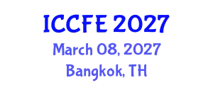 International Conference on Chemical and Food Engineering (ICCFE) March 08, 2027 - Bangkok, Thailand