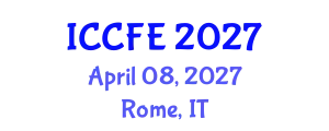 International Conference on Chemical and Food Engineering (ICCFE) April 08, 2027 - Rome, Italy