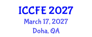 International Conference on Chemical and Food Engineering (ICCFE) March 17, 2027 - Doha, Qatar