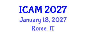 International Conference on Applied Mathematics (ICAM) January 18, 2027 - Rome, Italy