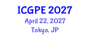 International Conference on Geosciences and Petroleum Engineering (ICGPE) April 22, 2027 - Tokyo, Japan
