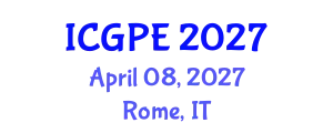 International Conference on Geosciences and Petroleum Engineering (ICGPE) April 08, 2027 - Rome, Italy