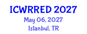International Conference on Water Resources and Renewable Energy Development (ICWRRED) May 06, 2027 - Istanbul, Turkey