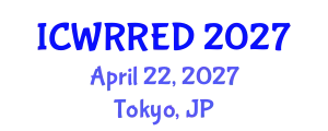 International Conference on Water Resources and Renewable Energy Development (ICWRRED) April 22, 2027 - Tokyo, Japan