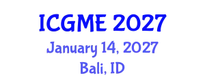 International Conference on Green Manufacturing Engineering (ICGME) January 14, 2027 - Bali, Indonesia
