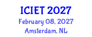 International Conference on Industrial Engineering and Technology (ICIET) February 08, 2027 - Amsterdam, Netherlands