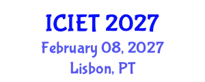 International Conference on Industrial Engineering and Technology (ICIET) February 08, 2027 - Lisbon, Portugal