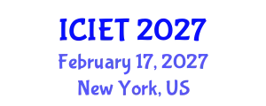 International Conference on Industrial Engineering and Technology (ICIET) February 17, 2027 - New York, United States