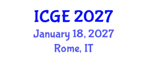 International Conference on Geological Engineering (ICGE) January 18, 2027 - Rome, Italy