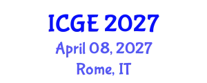 International Conference on Geological Engineering (ICGE) April 08, 2027 - Rome, Italy