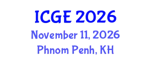 International Conference on Geological Engineering (ICGE) November 11, 2026 - Phnom Penh, Cambodia