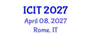 International Conference on Industrial Technology (ICIT) April 08, 2027 - Rome, Italy