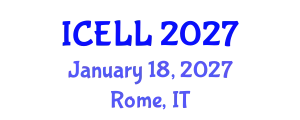 International Conference on English Language and Linguistics (ICELL) January 18, 2027 - Rome, Italy