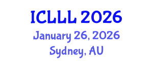 International Conference on Languages, Literature and Linguistics (ICLLL) January 26, 2026 - Sydney, Australia