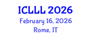 International Conference on Languages, Literature and Linguistics (ICLLL) February 16, 2026 - Rome, Italy