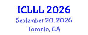 International Conference on Languages, Literature and Linguistics (ICLLL) September 20, 2026 - Toronto, Canada