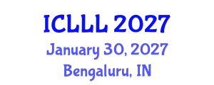 International Conference on Languages, Literature and Linguistics (ICLLL) January 30, 2027 - Bengaluru, India
